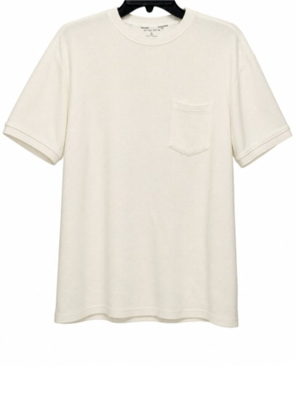 Kenneth Cole Men's Cream Textured Pocket T-Shirt Size L.